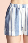 Resort Stripe Linen Shorts - Ahri