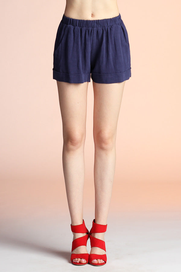 Washed Cotton Shorts - Ahri