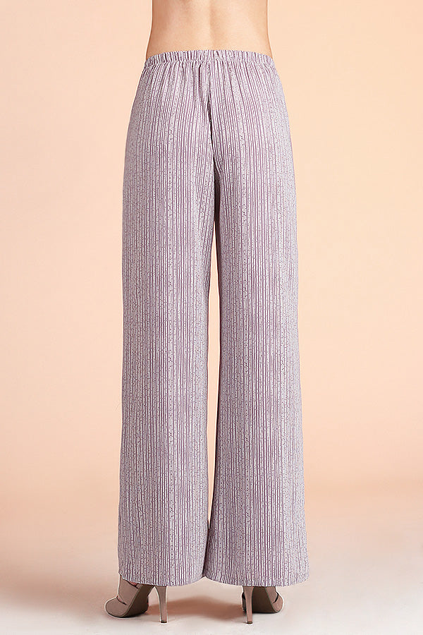 Fine Line Wide Leg Tie Pants - Ahri