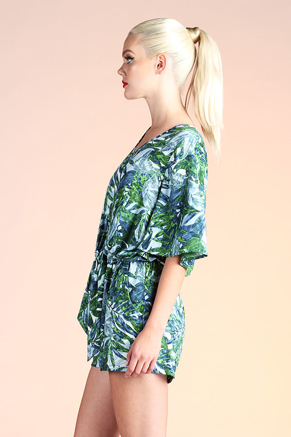 Jungle Leaf Tie Romper - Ahri