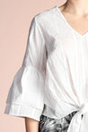 Eyelet Ruffle Sleeve Top - Ahri