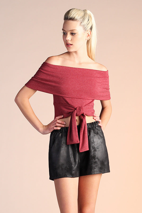 Off Shoulder Sweater Top - Ahri