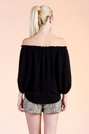 Set it Off Shoulder Top - Black
