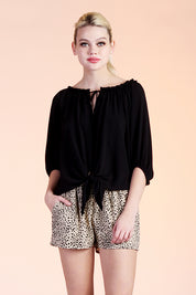 Set it Off Shoulder Top - Black