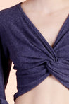 Olivia Twist Balloon Sleeve Sweater Top - Ahri
