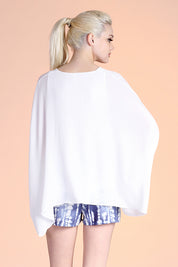 Crinkle Blouson Caftan Top