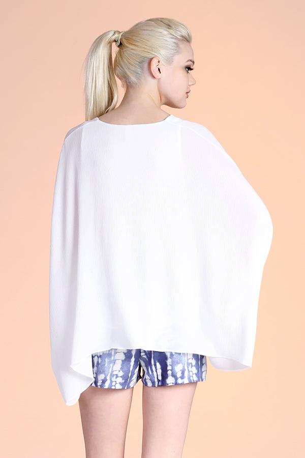 Crinkle Blouson Caftan Top