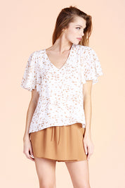 Flock of Birds Flare Sleeve Top