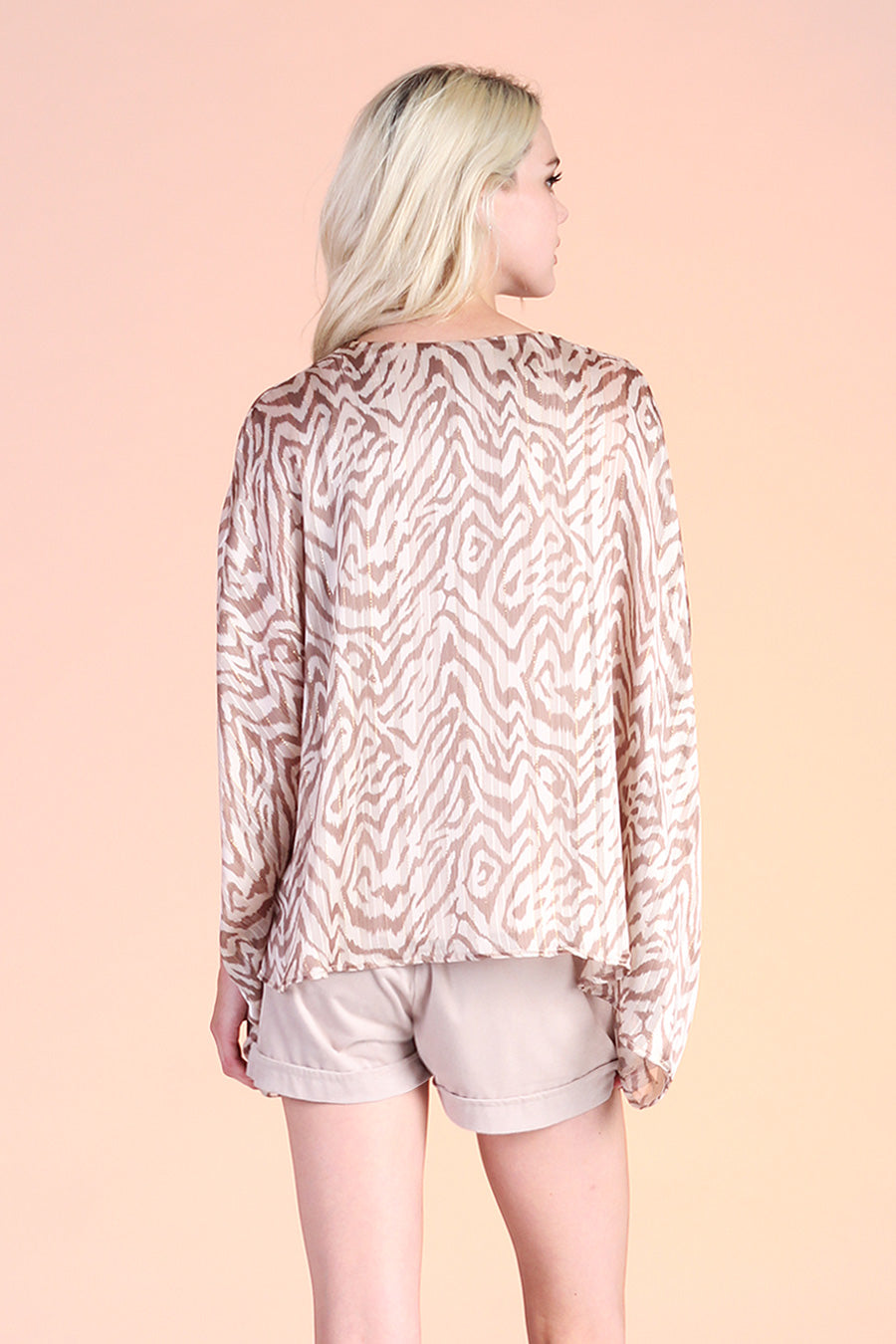 Iridescent Tiger Caftan Top