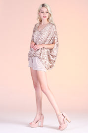 Iridescent Tiger Caftan Top