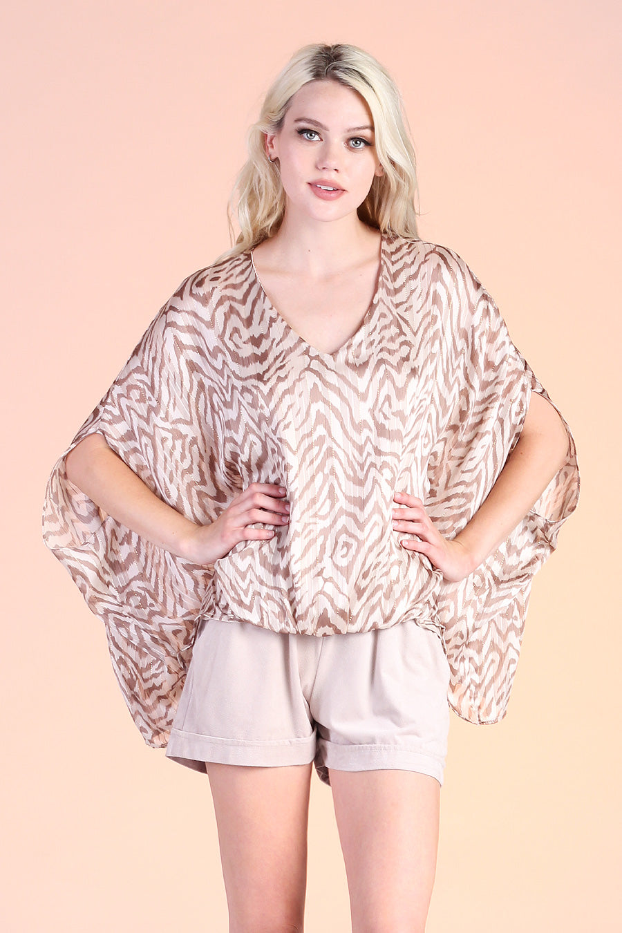 Iridescent Tiger Caftan Top