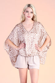 Iridescent Tiger Caftan Top