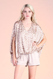 Iridescent Tiger Caftan Top