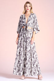 Stormy Houndstooth Tiered Pants